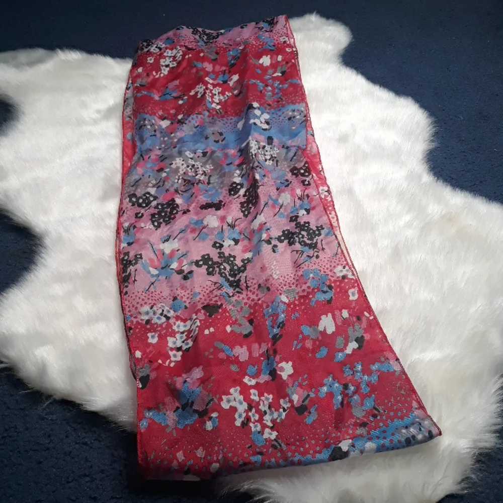 Floral eternity scarf women's 10 inches wide, 33 inches long (66 total)
